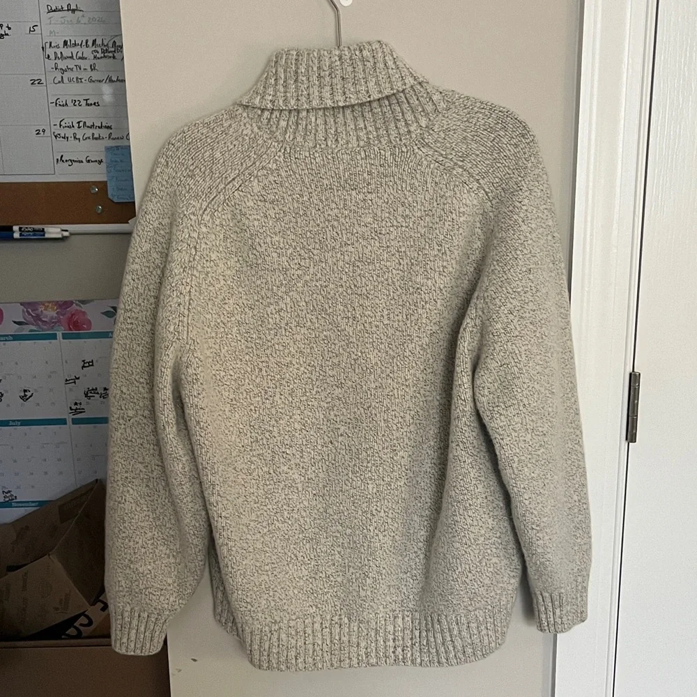XL, Orvis Heathered Wool/ Cotton Blend Shawl Collar Sweater